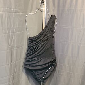 One-Shoulder Black Swimsuit